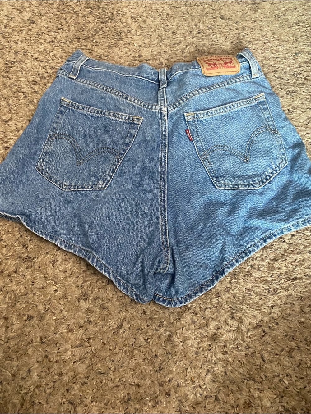 Levi's Women's Light Blue High-Rise Denim Cutoff Shorts